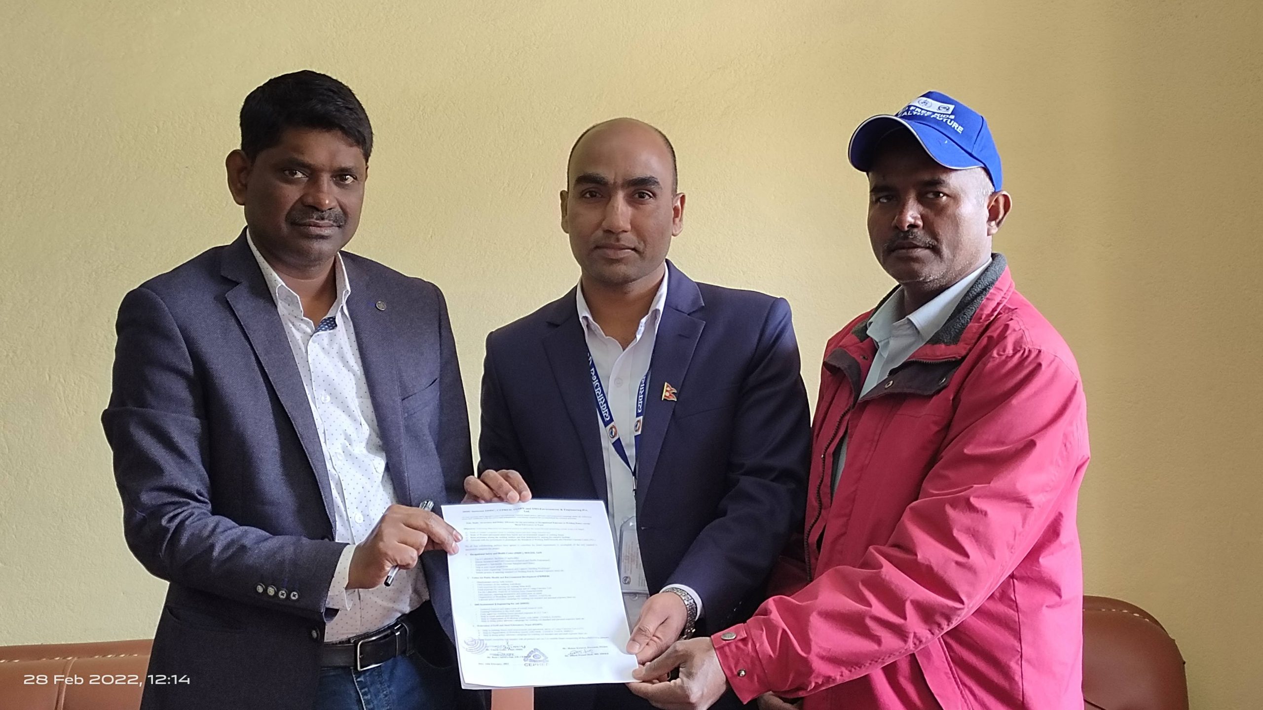 MOU between OSHC, CEPHED, FGSEN and SMSES for Joint study on the Occupational Exposure to Welding Fumes among Metal Fabricators in Nepal